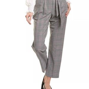 Tommy Hilfiger Cropped Gray Plaid Women's Trousers